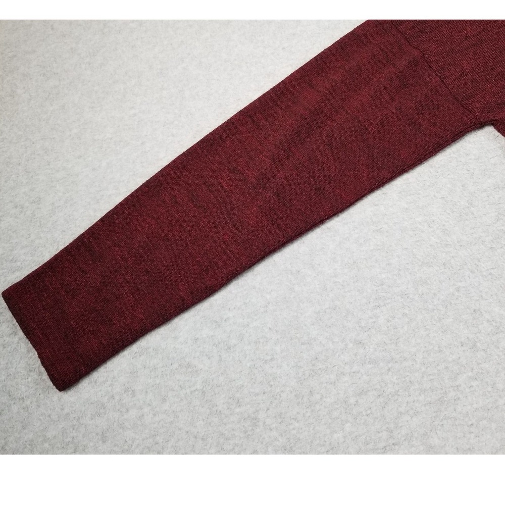 Old Navy Sweater Women's Medium M Burgundy Sheer Knit Pullover Scoop Long Sleeve - Picture 3 of 9